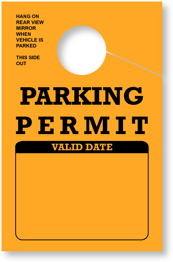 Parking Permit Hang Tag | Gold | TropicTags.com 