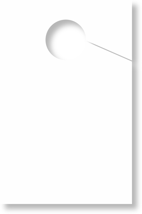 White Blank Mirror Hang Tags With Hole & Slit 