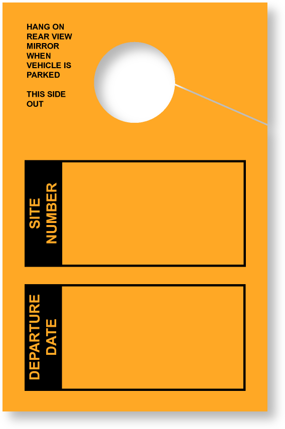 In Stock Site/Departure Date Hang Tag | Gold 