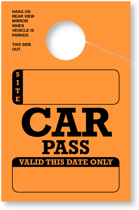 TropicTags.com | In Stock Car Pass Hanging Mirrror Tag 