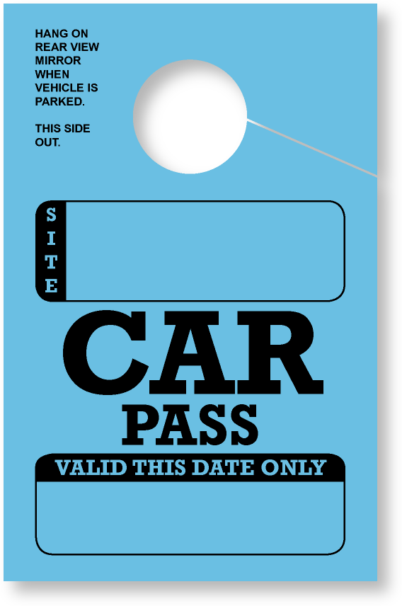 TropicTags.com | In Stock Car Pass Hanging Mirrror Tag 