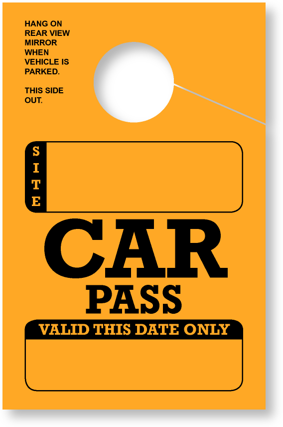 TropicTags.com | In Stock Car Pass Hanging Mirrror Tag 