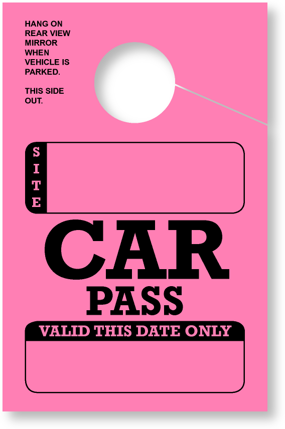 TropicTags.com | In Stock Car Pass Hanging Mirrror Tag 