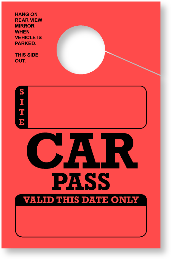 TropicTags.com | In Stock Car Pass Hanging Mirrror Tag 
