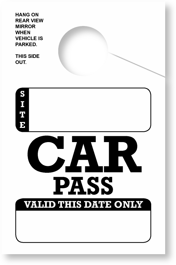 TropicTags.com | In Stock Car Pass Hanging Mirrror Tag 