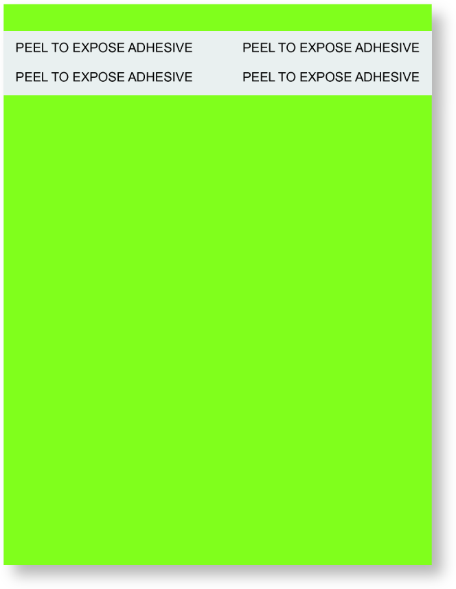 Blank Self Adhesive Tag | 1 Tape Strip | Green 