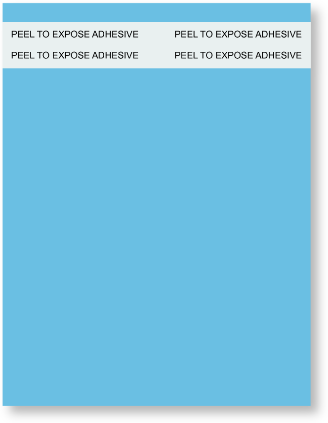Blank Self Adhesive Tag | 1 Tape Strip | Blue 