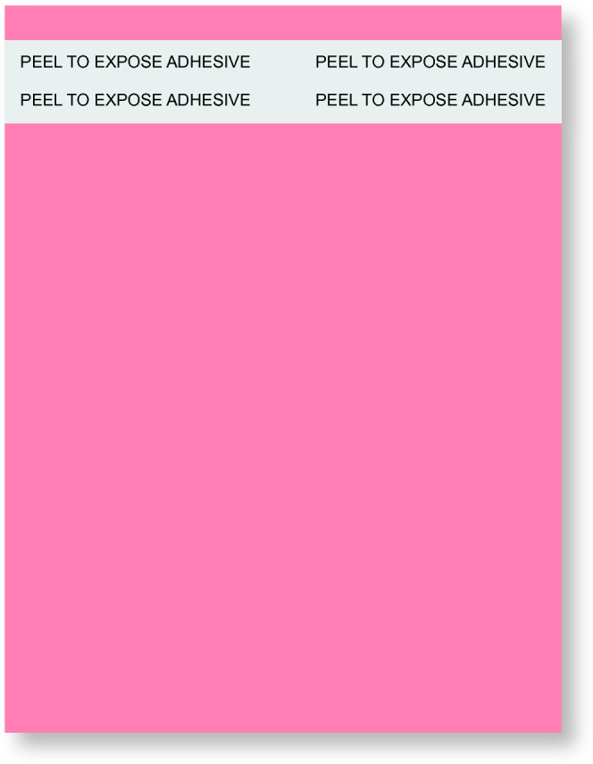 Blank Self Adhesive Tag | 1 Tape Strip | Pink 