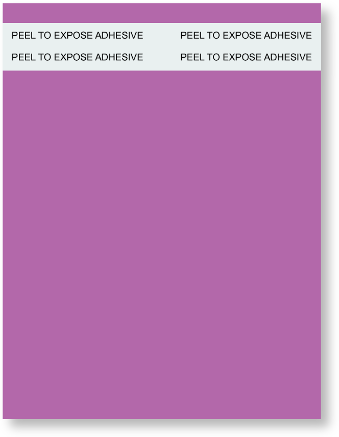 Blank Self Adhesive Tag | 1 Tape Strip | Purple 