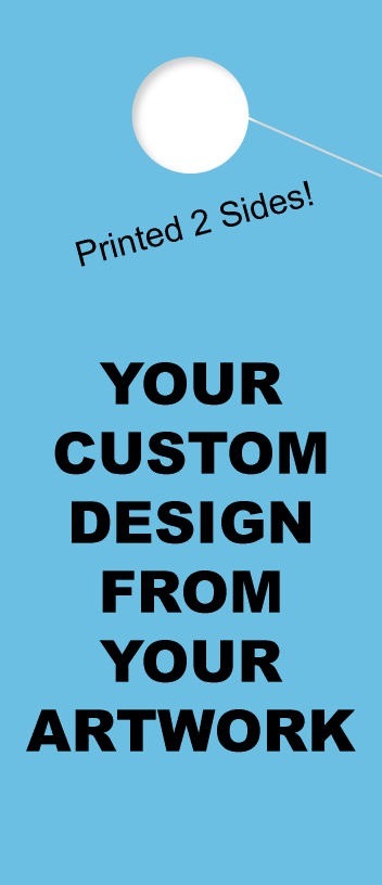 Custom Hang Tag | 2 Side Printing | Tall | Blue 