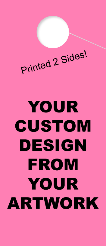 Custom Hang Tag | 2 Side Printing | Tall | Pink 