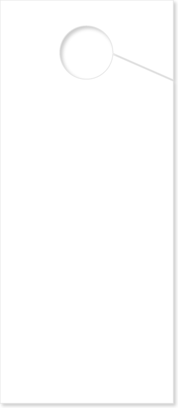TALL Blank Hang Tag With Hole & Slit 