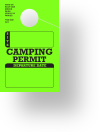 In-Stock Camping Permit Hang Tag | Green 