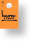 In-Stock Camping Permit Hang Tag | Orange 