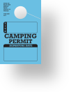 In-Stock Camping Permit Hang Tag | Blue 