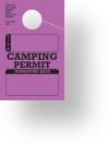 In-Stock Camping Permit Hang Tag | Purple 
