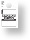 In-Stock Camping Permit Hang Tag | White 