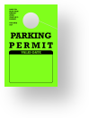 Parking Permit Hang Tag | Green | TropicTags.com 