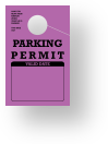 Parking Permit Hang Tag | Purple | TropicTags.com 