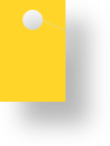 Bright-Yellow Blank Mirror Hang Tags With Hole & Slit 