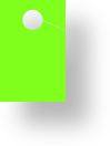 Green Blank Mirror Hang Tags With Hole & Slit 
