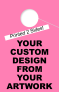 Custom Personalized 2 Sided Hang Tag | Pink 