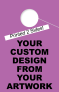 Custom Personalized 2 Sided Hang Tag | Purple 