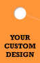 Custom Personalized 1 Sided Hang Tag | Orange 
