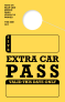 TropicTags.com | In Stock Extra Car Pass Hanging Mirrror Tag | Bright-Yellow 
