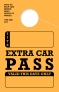 TropicTags.com | In Stock Extra Car Pass Hanging Mirrror Tag | Gold 