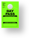 Daily Park Pass With License Plate Box | Green 