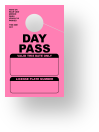 Daily Park Pass With License Plate Box | Pink 