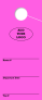 Custom Hotel / Timeshare Parking Permit | Pink 