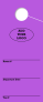 Custom Hotel / Timeshare Parking Permit | Purple 