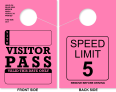 Campground / RV Park Visitor Pass Hang Tag | Speed Limit 5 | Pink 