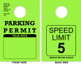 Parking Permit Hang Tag | TropicTags.com | Speed Limit 5 On Back 