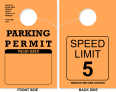 Parking Permit Hang Tag | TropicTags.com | Speed Limit 5 On Back 